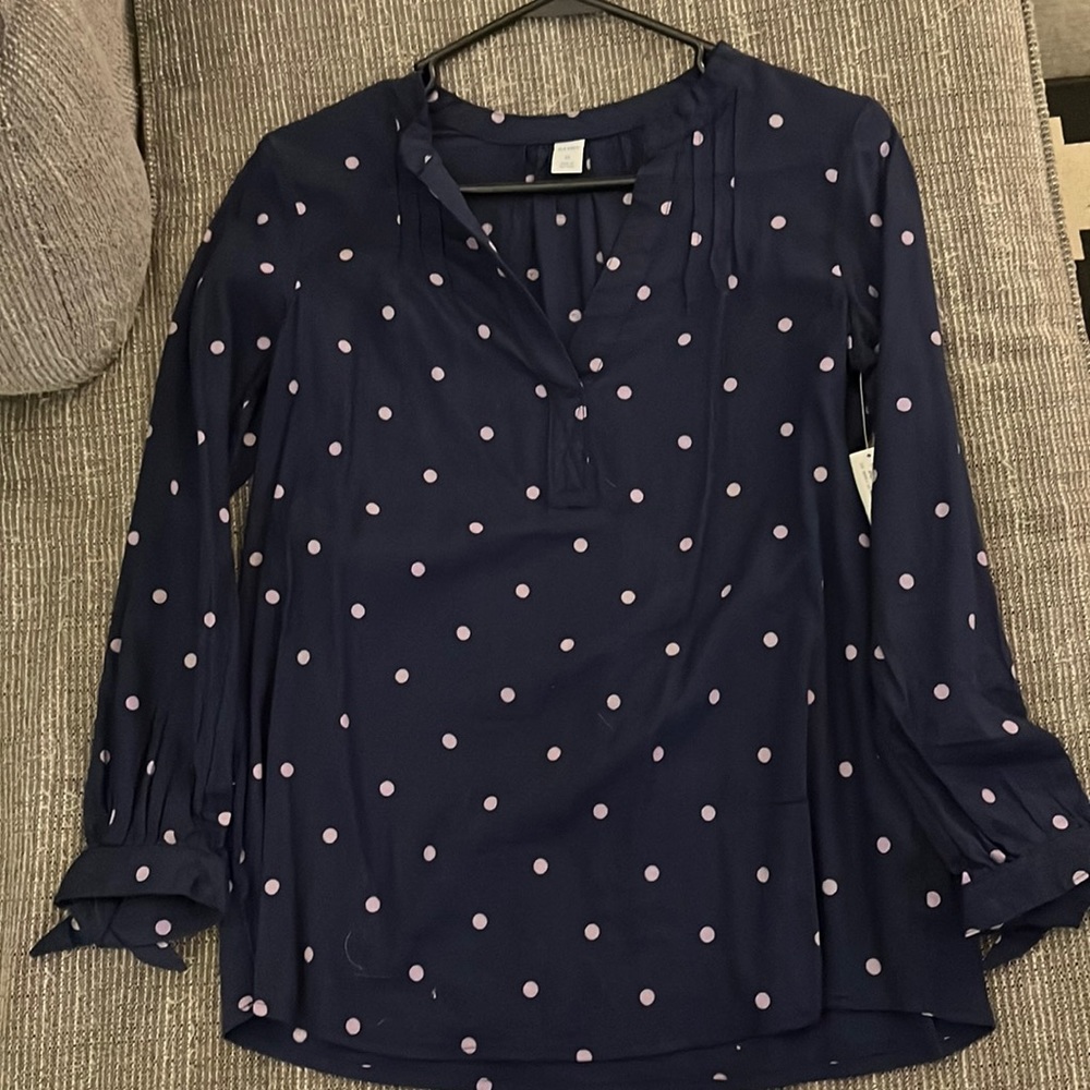 *NEW* Old Navy blue & purple polka dot top